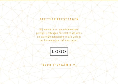 Zakelijke kerstkaart gouden 2020 verbinding thema 3