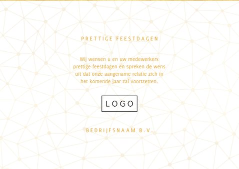 Zakelijke kerstkaart gouden 2021 verbinding thema 3
