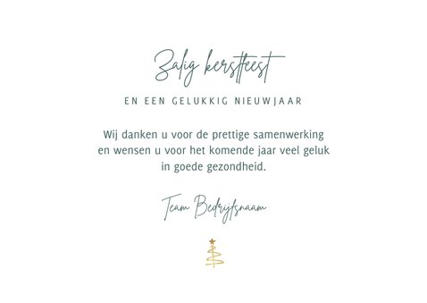 Zakelijke kerstkaart horeca fotokaart groen kerstbomen 3