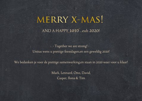 Zakelijke kerstkaart ICT - binaire kerstboom met foto 3