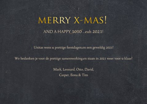 Zakelijke kerstkaart ICT - binaire kerstboom met foto 3