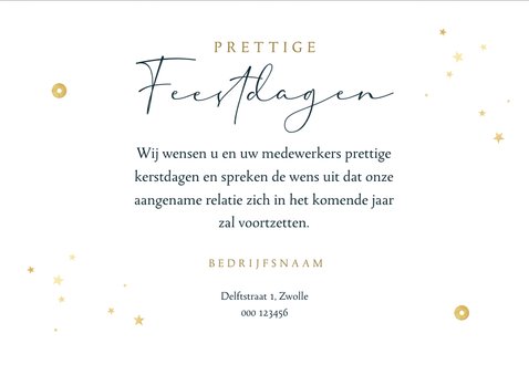 Zakelijke kerstkaart ICT techbedrijf goud sterren connectie 3