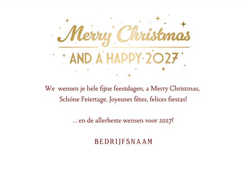 Zakelijke kerstkaart internationaal met meerdere talen 3