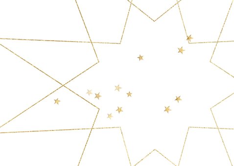 Zakelijke kerstkaart kerstster goud zwart 2