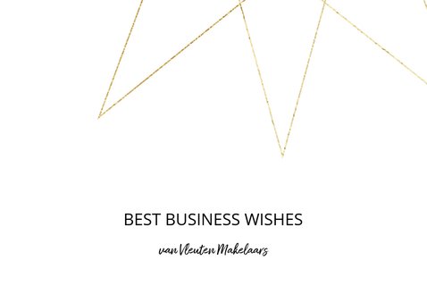 Zakelijke kerstkaart kerstster goud zwart 3