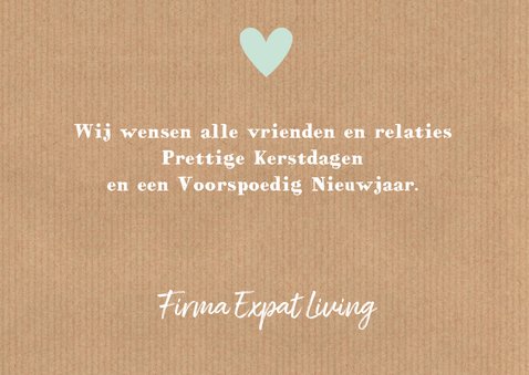 Zakelijke kerstkaart kraftlook foto typografie 3
