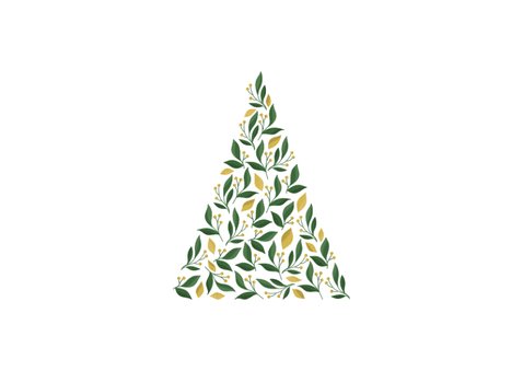 Zakelijke kerstkaart licht met foto en botanische kerstboom 2
