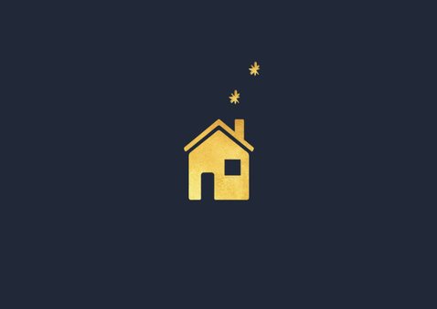 Zakelijke kerstkaart makelaar huis goud foto 2