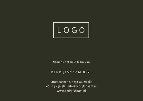 Zakelijke kerstkaart merry christmas met gouden lijn 3