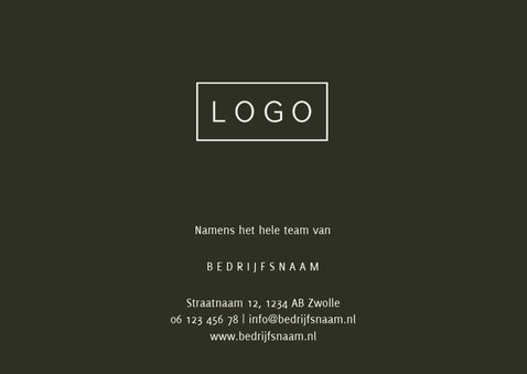 Zakelijke kerstkaart merry christmas met gouden lijn 3