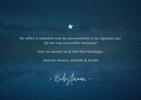 Zakelijke kerstkaart met eigen foto en kerstman in arrenslee 3