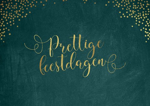 Zakelijke kerstkaart met goudkleurige sierlijke letters 2