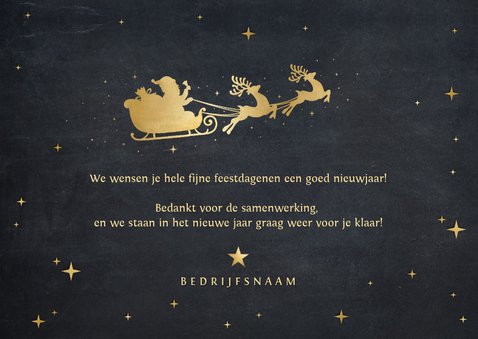 Zakelijke kerstkaart met sierlijke letters Merry Christmas 3