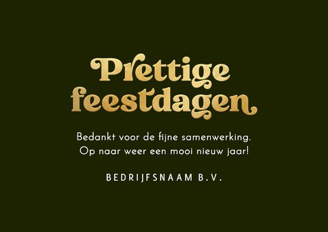 Zakelijke kerstkaart nieuwjaar kerstlampjes groen oranje 3