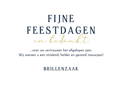 Zakelijke kerstkaart opticien bril kerst nieuwjaar 2026 3