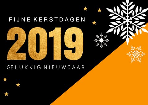 Zakelijke kerstkaart oranje 2019 2