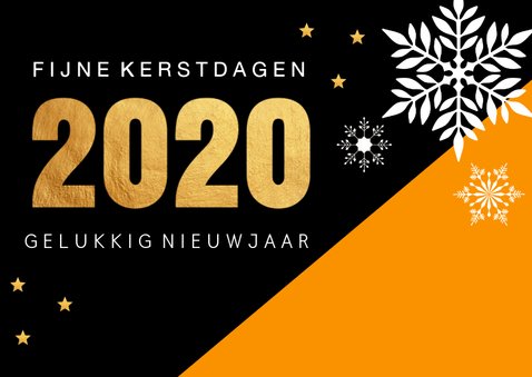 Zakelijke kerstkaart oranje 2020 2