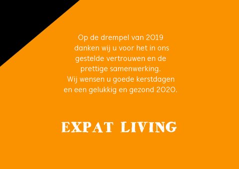 Zakelijke kerstkaart oranje 2020 3