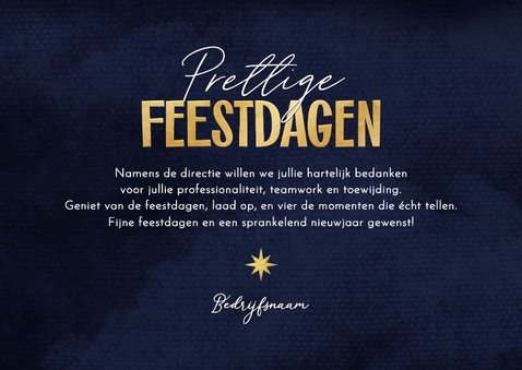 Zakelijke kerstkaart prettige feestdagen confetti bedankt 3