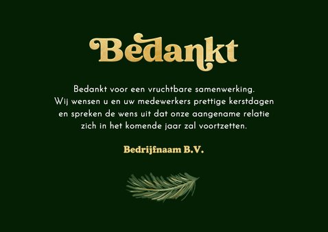 Zakelijke kerstkaart prettige feestdagen kerstballen foto's 3