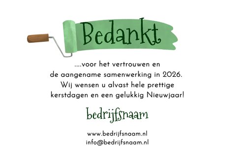 Zakelijke kerstkaart schilder verfblikken kerstboom foto's 3