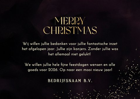 Zakelijke kerstkaart stijlvol paars merry christmas 3