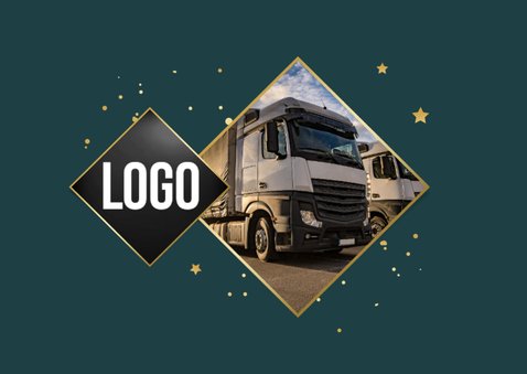 Zakelijke kerstkaart transport 2026 fijne feestdagen 2