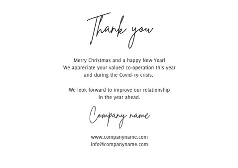 Zakelijke kerstkaart warm wishes goud handgebaar 3