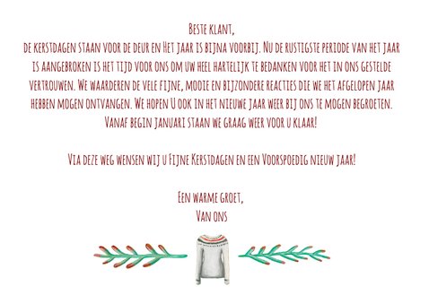 Zakelijke kerstkaart warm wishes met logo 3