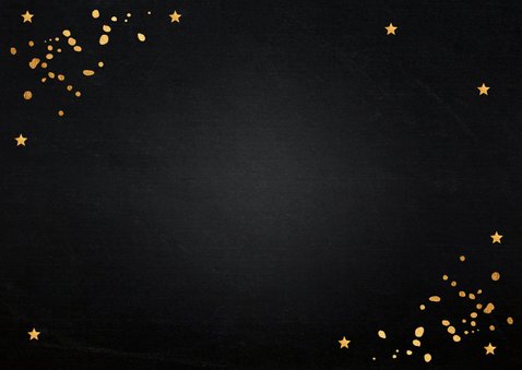 Zakelijke kerstkaart zwart bedankt medewerkers goudlook 2