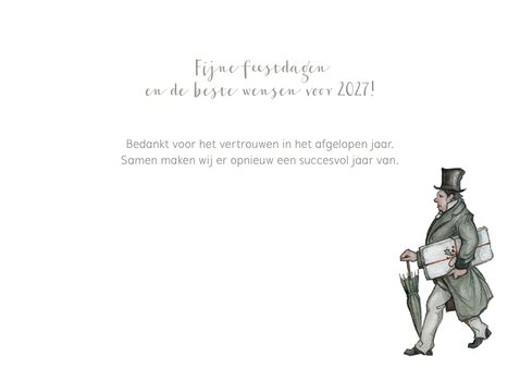 Zakelijke kerstkaarten - Anton Pieck koets met paard 3