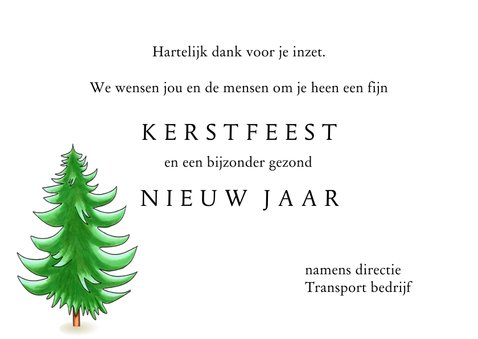 zakelijke kerstkaarten vrachtwagen met kerstboom 3