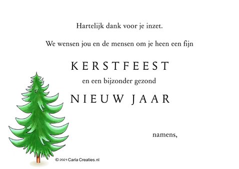 Zakelijke kerstkaarten vrachtwagen met kerstboom 3