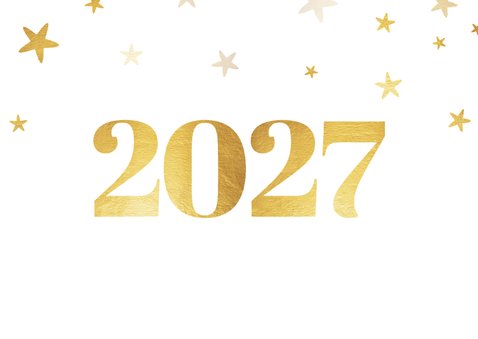 Zakelijke nieuwjaarskaart 2027 met logo ruit en sterren 2