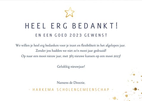 Zakelijke nieuwjaarskaart - bedankt voor je inzet in 2022 3