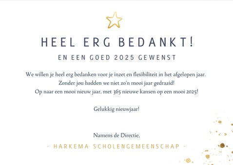 Zakelijke nieuwjaarskaart - bedankt voor je inzet in 2024 3