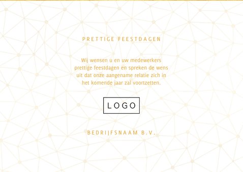 Zakelijke nieuwjaarskaart gouden 2021 verbinding thema 3
