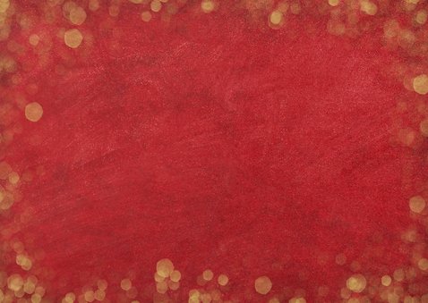 Zakelijke nieuwjaarskaart rood met goudlook confetti Achterkant