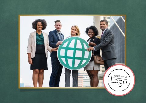 Zakelijke uitnodiging kerstviering met hulst en takjes 2