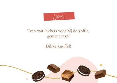 Zomaar kaart 'enjoy life eat chocolate' met illustraties 3