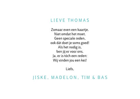 Zomaar kaart hip dikke knuffel typo stoer 3