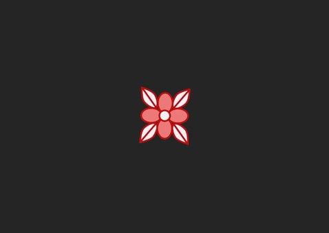 Zwarte trouwkaart met rode en roze bloemen en hart Achterkant
