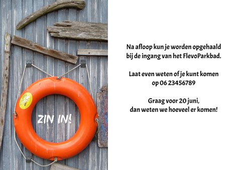 Zwemfeest - drijfhout 3
