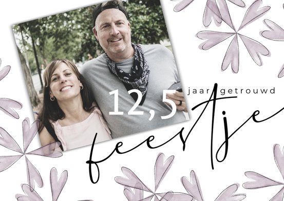 12,5 jaar getrouwd uitnodiging maken, vier feest | Kaartje2go