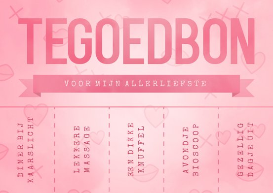 Tegoedbon maken - zelfgemaakte cadeaubon sturen | Kaartje2go