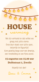 Boogkaart housewarming voordeur new home feestje huis Achterkant