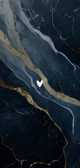 Stijlvolle menukaart bruiloft marmer donkerblauw goud Achterkant