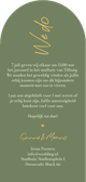 Trouwkaart met boog groen minimalistisch goud hartjes Achterkant
