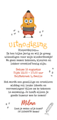 Uitnodiging kinderfeestje creatief potlood tekenen knutselen Achterkant