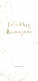 Kerstkaart langwerpig kerstster van goud - Een gouden kerst Achterkant